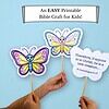 2 Corinthains 5_17 - listing image 4 Colorful butterfly printable craft for kids, homeschool Bible craft, easy religious educational activity, scripture craft, Christian homeschooling resources.