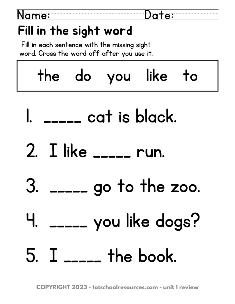 25 Cat is black, sight words, early childhood education, homeschool learning activity, reading practice, homeschool resources.
