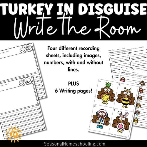 Turkey in Disguise Write the Room Activity | Thanksgiving-Themed Classroom Fun