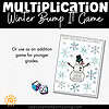 Winter Snowman Bump Dice Game with Multiplication Up to 12 sampling of pages included