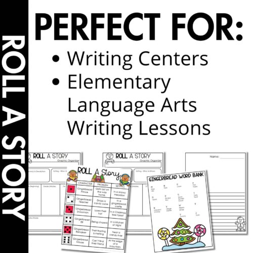 Gingerbread Man Roll A Story sampling of what is included in the printable pack