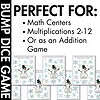 Winter Snowman Bump Dice Game with Multiplication Up to 12 sampling of pages included