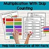 4 Multiplication Skip Counting Method System With Charts and Worksheets