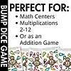 Turkey Bump Dice Game with Multiplication Up to 12 4 Turkey Bump Dice Game with Multiplication Up to 12 sampling of what is included