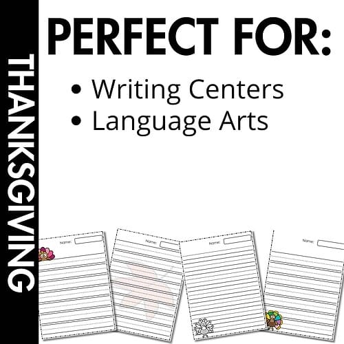 Thanksgiving Writing Paper 4 Thanksgiving Writing Paper SAMPLES OF PAGES INCULDED