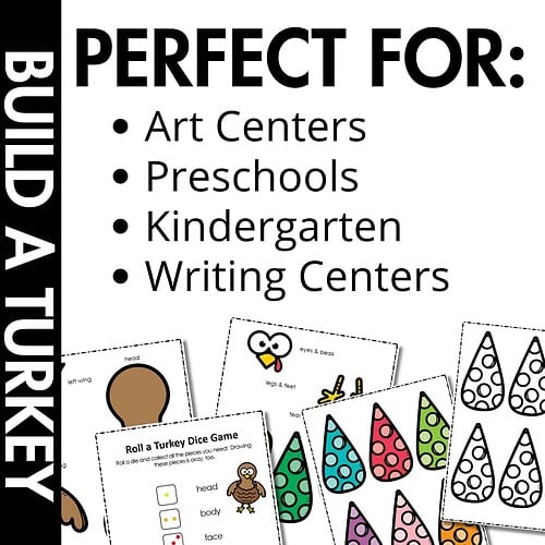 Build A Turkey | Thanksgiving Writing Papers sampling of what is included