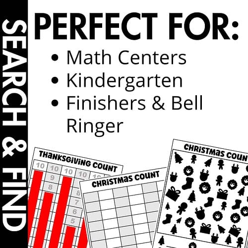 Thanksgiving Search and Find Activity | Counting & Graphing Fun for Kids Pack 4 Thanksgiving Search and Find Activity | Counting & Graphing Fun for Kids Pack sampling of pages included