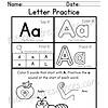 5 Letter practice worksheet for homeschooling, featuring activities like letter tracing, coloring, finding, and sounding out the letter A for early childhood literacy learning.