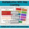 5 Multiplication with skip counting charts for homeschooling, educational math resources, printable multiplication activities, and skip counting tools for homeschool learning.
