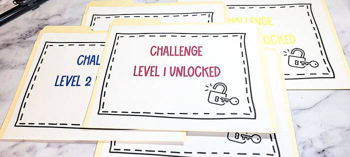 5d1db6e5-9b94-48a0-8793-28c7c74090a8 Unlockable challenge level cards for homeschool learning activities.