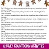 Gingerbread themed educational activities for homeschooling, focusing on language arts, vocabulary, punctuation, rhyming, and storytelling, ideal for holiday seasonal learning.