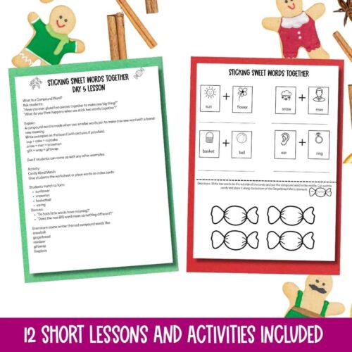 Candy word activities, homeschool learning resources, vocabulary building, phonics, and ESL education materials for homeschooling students.