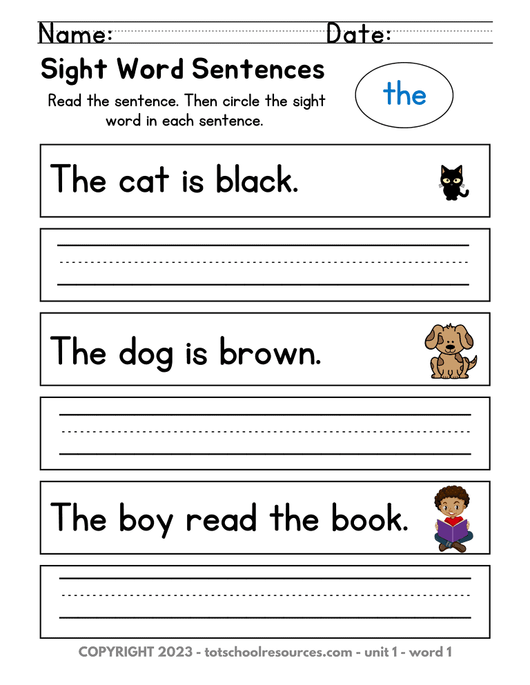8 Black cat illustration for preschool sight word activity, printable educational worksheet for early reading skills, homeschool resource for teaching sight words and phonics, engaging learning material for young children, homeschool resource co. literacy tools.