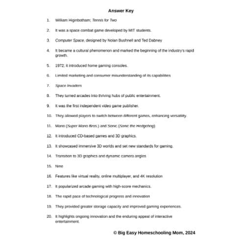 Answer-Key-The-History-of-Video-Games-1.png The History of Video Games Reading Passage, Q & A, and Note-Taking Sheets