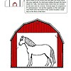 Color the horse in the red barn to match your favorite horse color; cut out the barn and horse to create a fun, interactive homeschool activity. Perfect for hands-on learning about horses and barns.