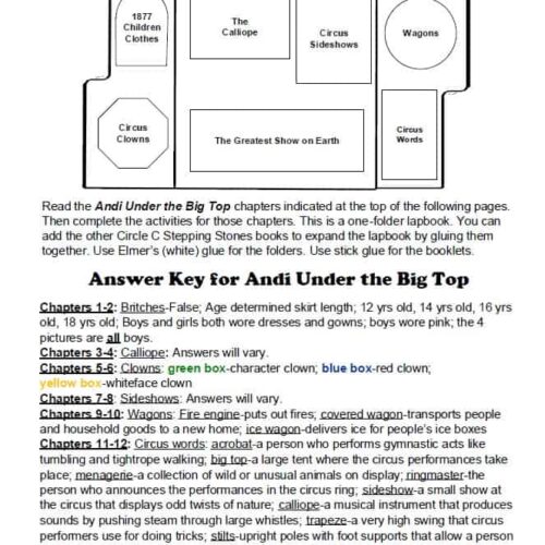 Colorful homeschooling resource for preschool and elementary curriculum, circus themed activities, spelling words, and educational printables for homeschool families.
