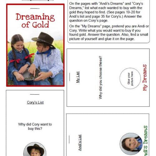 1. Children engaging in homeschool crafts with themed "Dreaming of Gold" activity for early learners, visual learning, and homeschooling resources.