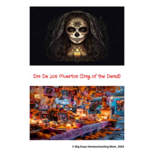 Sugar skull face makeup representing Día de los Muertos, Day of the Dead artwork and cultural celebration with intricate designs, skull motifs, and colorful decorations for Halloween and Mexican traditions.