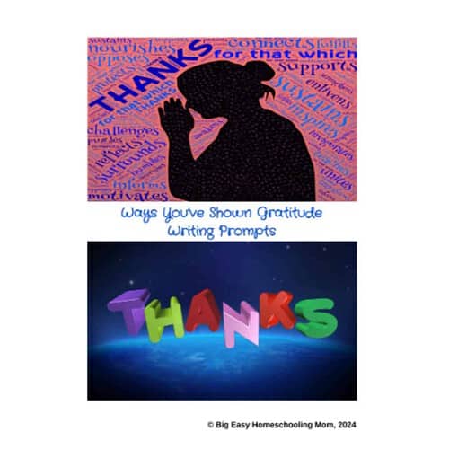 Ways You've Shown Gratitude: 20 Writing Prompts & 20 Note-Taking Sheets