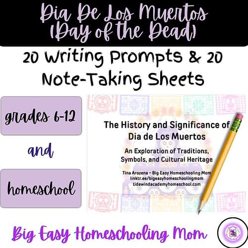 Dia de Los Muertos/Day of the Dead Writing Prompts & Note-Taking Sheets