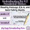 Understanding the U.S. Presidential Election reading passage, Q&A, and note-taking sheets for grades 6-12 homeschoolers. Perfect for teaching civics and U.S. history in a homeschooling environment.