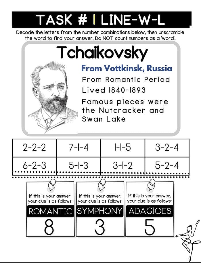 Escape from The Nutcracker- A Tchaikovsky Composer Escape Room 5 Escape from The Nutcracker- A Tchaikovsky Composer Escape Room