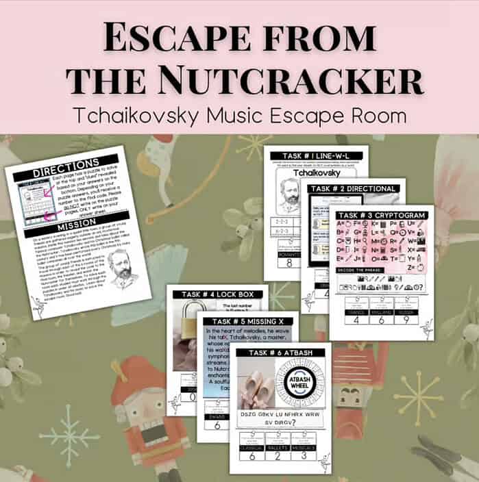 Escape from The Nutcracker- A Tchaikovsky Composer Escape Room cover squ Escape from The Nutcracker- A Tchaikovsky Composer Escape Room