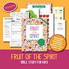Fruit-Of-The-Spirit-Bible-Study-For-Kids-Sq-Graphic---Wildly-Anchored Fruit of the spirit Bible study kids educational resources homeschool teaching materials colorful cover with fruits, scripture, activities, and memory work.