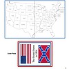 GTA2 1. Homeschool Resource Co. educational map activity for U.S. states and Confederate flag craft for homeschool lessons, perfect for kids learning American history and geography.