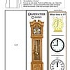 LLF2 1. Vintage wooden grandfather clock with decorative details, perfect for homeschooling crafts and clock learning activities.