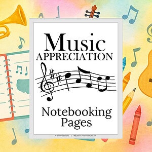 Music Appreciation Notebooking Pages with covers, worksheets, maps