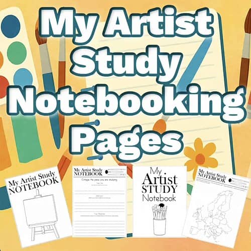 My Artist Study Notebook printable journal cover squ My Artist Study Notebook printable journal