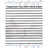 Inauguration Day note-taking sheets for homeschool planning and educational activities, perfect for patriotic themed lessons and early American history in homeschooling curriculum.