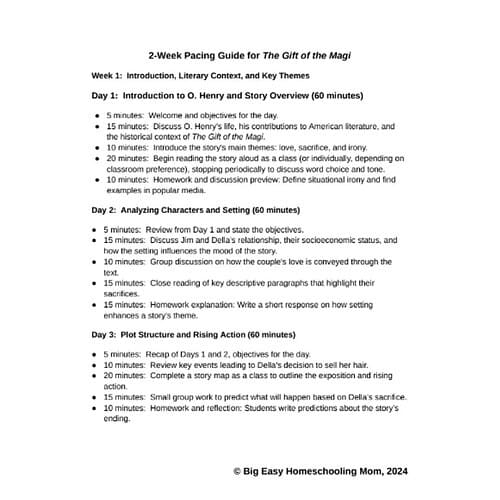 The Gift of the Magi NO-PREP Comprehensive Teaching Resource