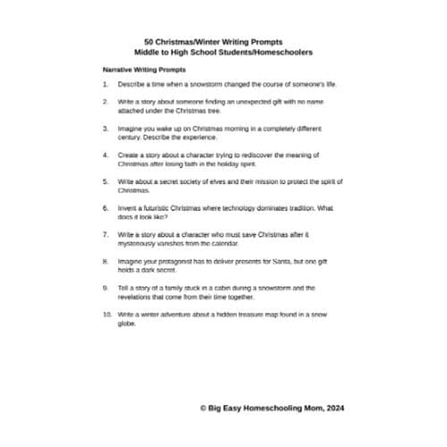 Page-1-50-ChristmasWinter-Writing-Prompts-30-Note-Taking-Sheets.png 50 Christmas/Winter Writing Prompts and Note-Taking Sheets
