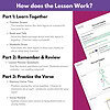 PreK Rez 5 How does it work Engaging homeschool lesson plan for Bible study with activities like drawing, reading, talking, and review, designed for effective homeschooling, Christian education, and religious teaching resources.