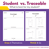 PreK Rez 8 Student vs Trace Students vs. Traceable homeschool curriculum comparison image for homeschool resource co, emphasizing personalized, traceable, and homeschool planning tools for effective homeschooling.