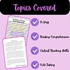 1. Homeschool resource with focus on history, note-taking, reading comprehension, critical thinking, and note-taking skills for effective homeschooling.