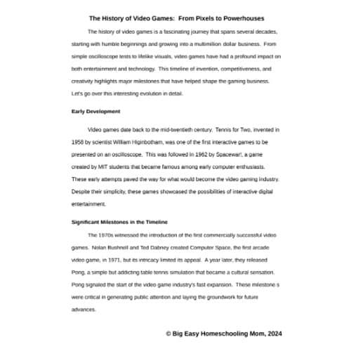 Reading-Passage-The-History-of-Video-Games.png The History of Video Games Reading Passage, Q & A, and Note-Taking Sheets