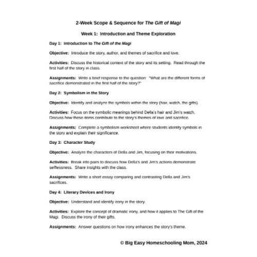 The Gift of the Magi NO-PREP Comprehensive Teaching Resource