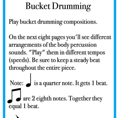 Bucket Drumming rhythm activities