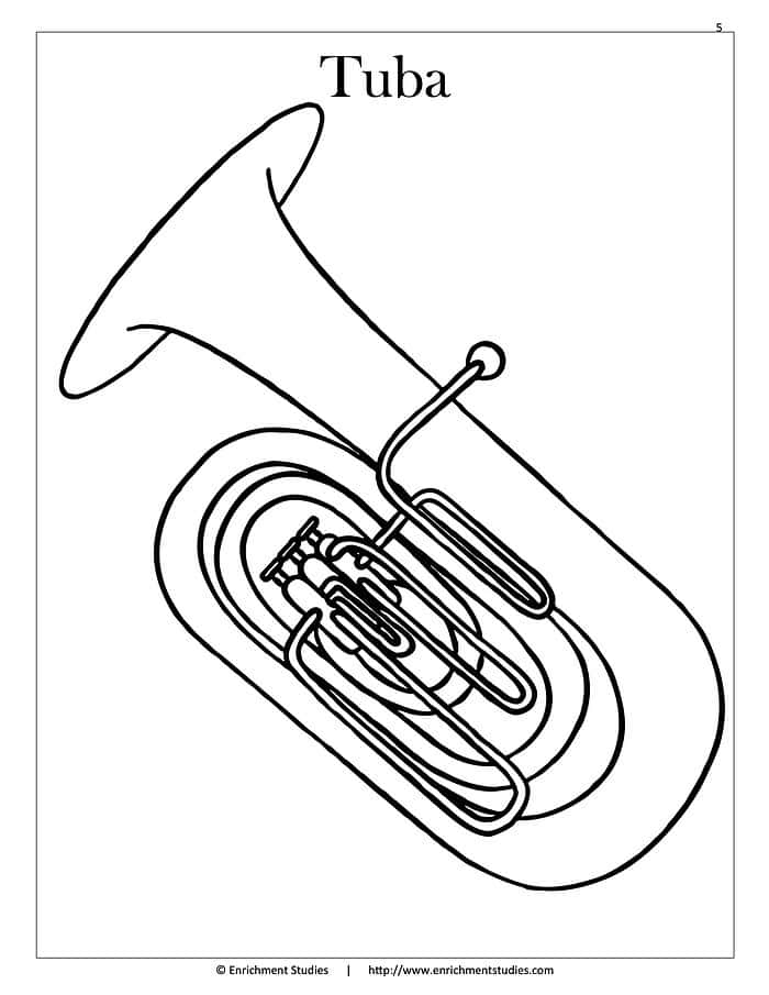 Music Appreciation Coloring Pages Instrument Families