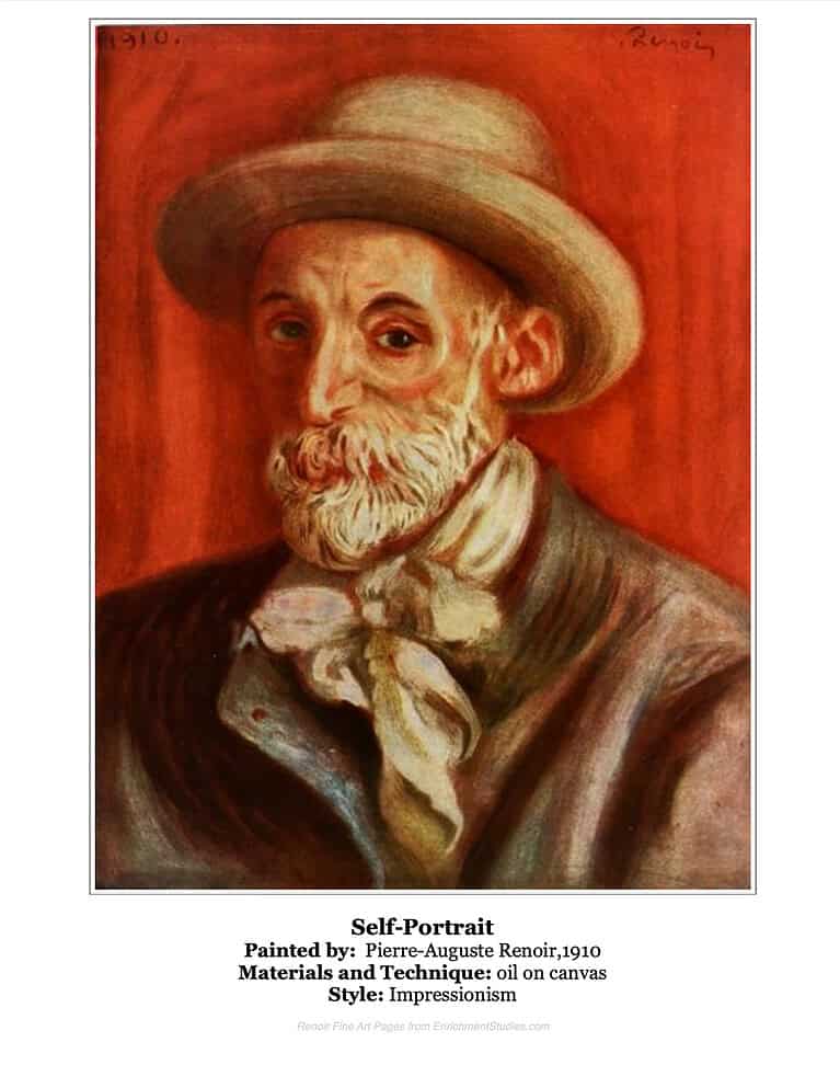 Pierre Auguste Renoir Fine Art Pages for Art Appreciation