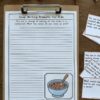 Soup-Writing-Prompts-The-Art-Kit-1 Soup writing prompts for kids, preschool, elementary, homeschool activity. Printable homeschool resource to encourage creative writing and imagination with soup-themed prompts for children.