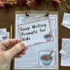 Soup-Writing-Prompts-The-Art-Kit-8 Homeschool resource for kids' soup writing prompts, fun educational activity, homeschool supplies, kids' writing practice, homeschool lesson plan, creative writing exercises for children.