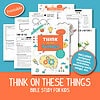 Think-On-These-Things-Bible-Study-For-Kids-Sq-Graphic---Wildly-Anchored Think on these things Bible study for kids, homeschool resource, scripture discussion, activities, memory work, Christian learning materials, printable worksheets, religious education, faith-based homeschool curriculum.