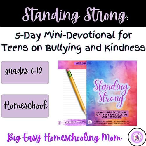 Standing Strong: 5-Day Mini-Devotional for Teens on Bullying and Kindness
