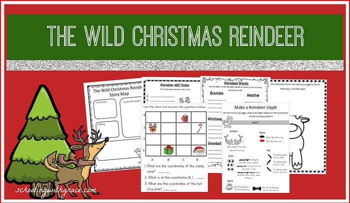 Wildchristmas reindeer Reindeer Christmas activity sheets for homeschool, including story map, ABC order, word activities, and reindeer drawing tasks for engaging holiday learning.