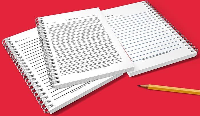 Spiral-bound homeschool planners with lined and blank pages for lesson planning and scripture notes, ideal for homeschooling resources and planning tools.