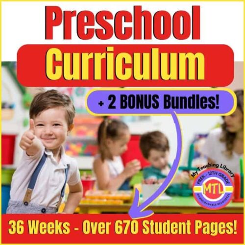 Z-315-Preschool-Curriculum-_w_Bonuses.jpg Preschool curriculum resource with bonus bundles, designed for homeschooling students, includes 36 weeks of educational content with over 670 student pages for early childhood learning.